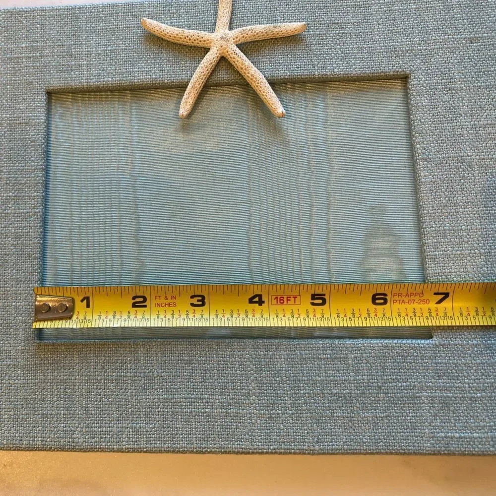 Teal Fabric Starfish 5x7 Picture Fabric